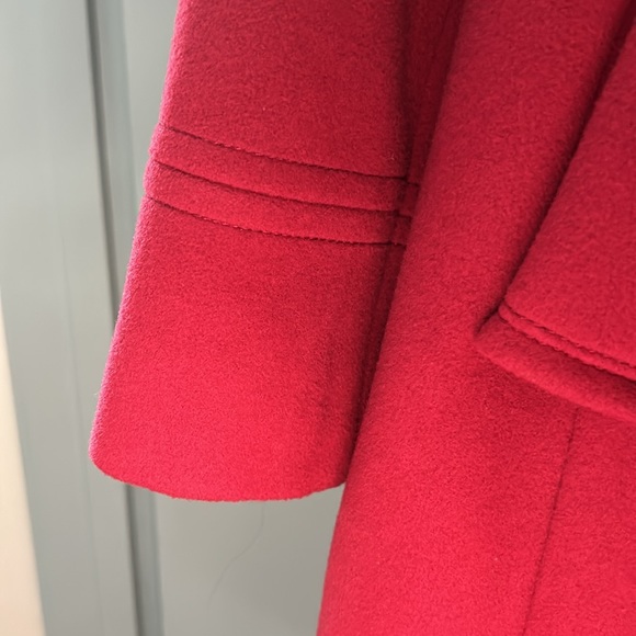 Lands End beautiful cherry wool middle coat - Picture 10 of 10
